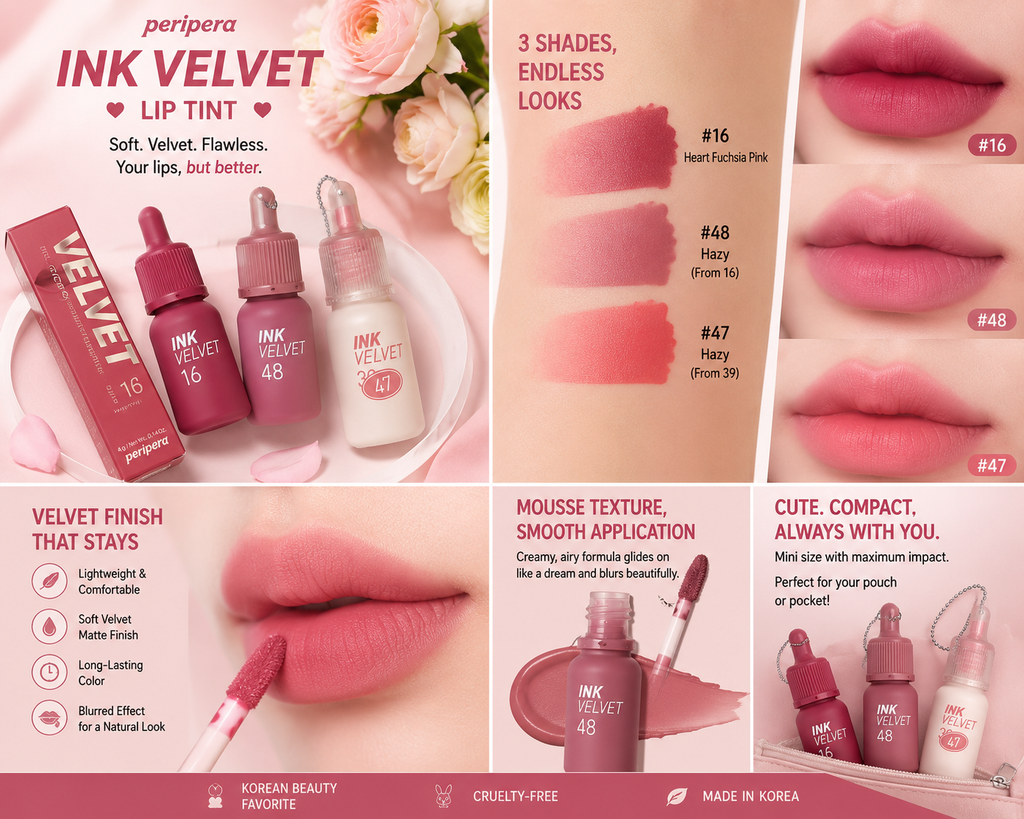Ink Velvet Peripera Lip Tints