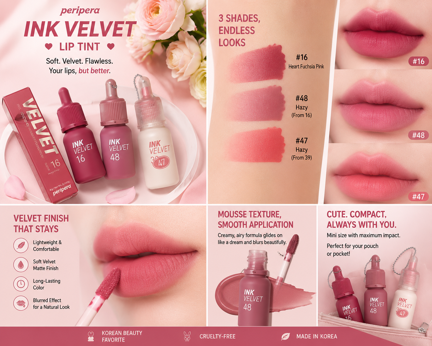 Ink Velvet Peripera Lip Tints